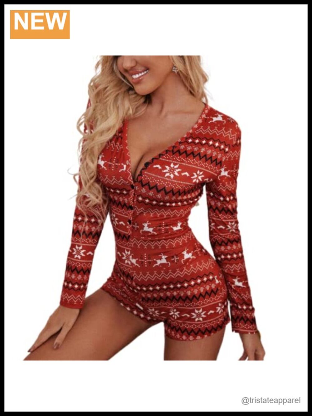 Women's Christmas One Piece Romper Pajamas Bodycon Printed Jumpsuit Shorts